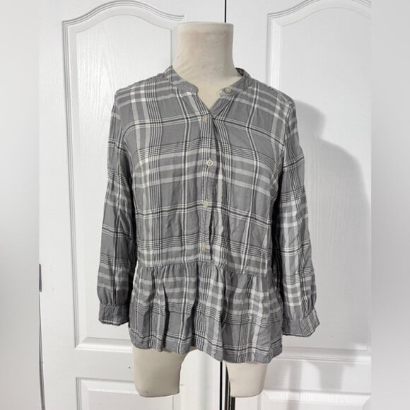 Abercrombie and Fitch Plaid Button Down‎ Top - sz S - Picture 1 of 6